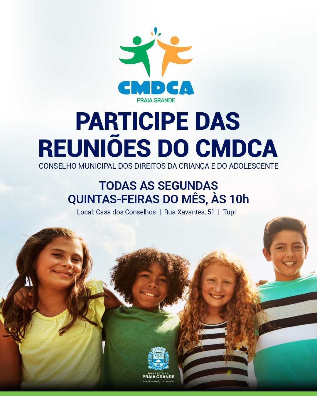 Flyer informativo sobre programas do CMDCA