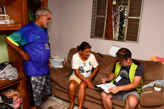 De 02 a 06/02 os agentes vão realizar o cadastro social das famílias